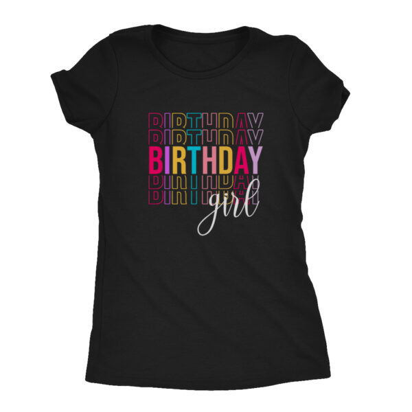 Minimalist Birthday Girl T-shirt in white – simple birthday outfit for women